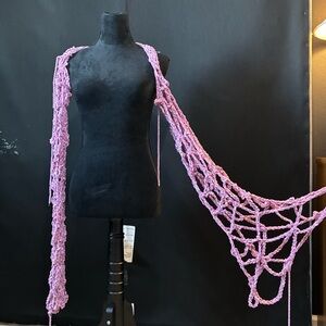 Handmade Pink Crochet Shawl
